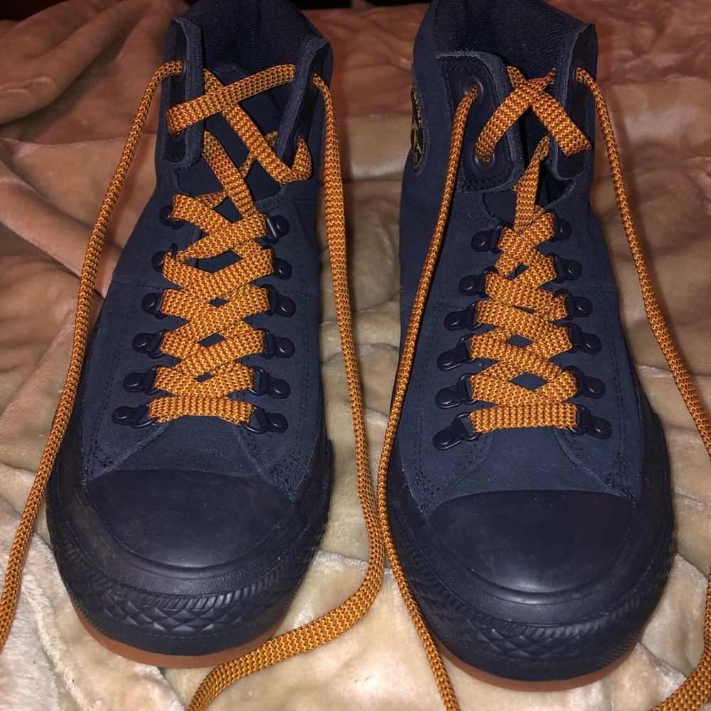 Rare Navy Blue High Top Converse